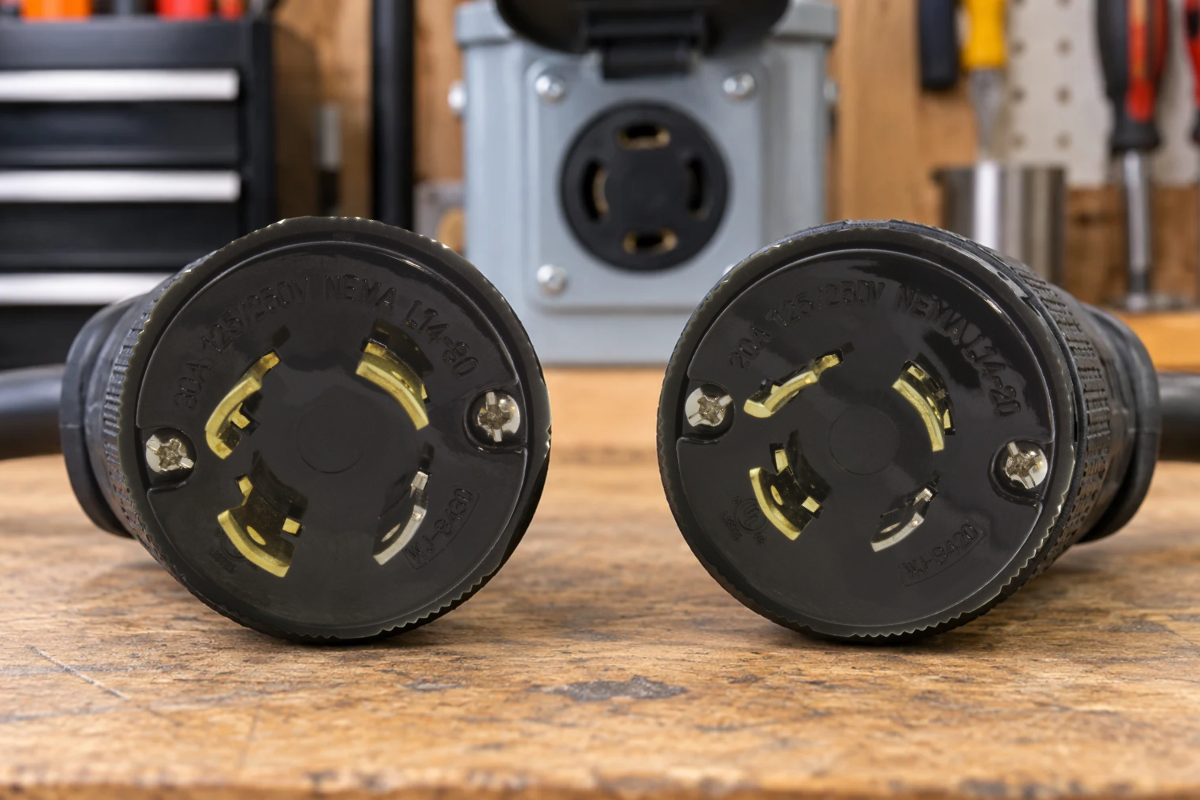 NEMA L14-20 vs. L14-30: How to Identify the Difference
