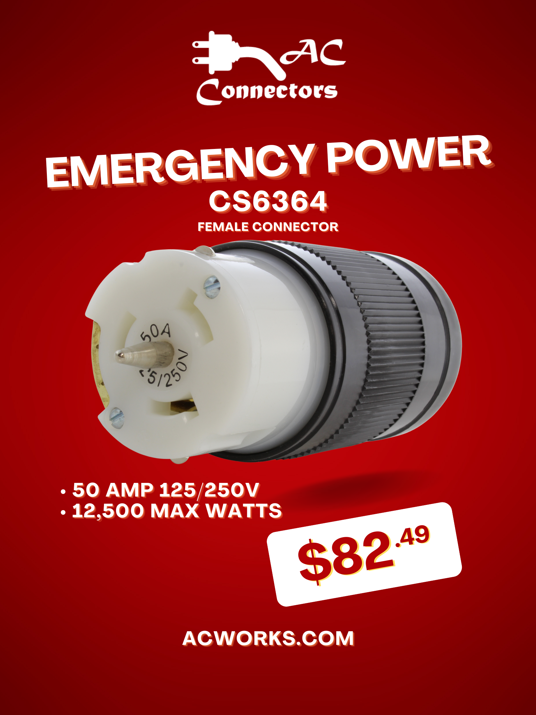 Power You Can Trust: California Standard CS6364 50A 125/250V Locking Connector