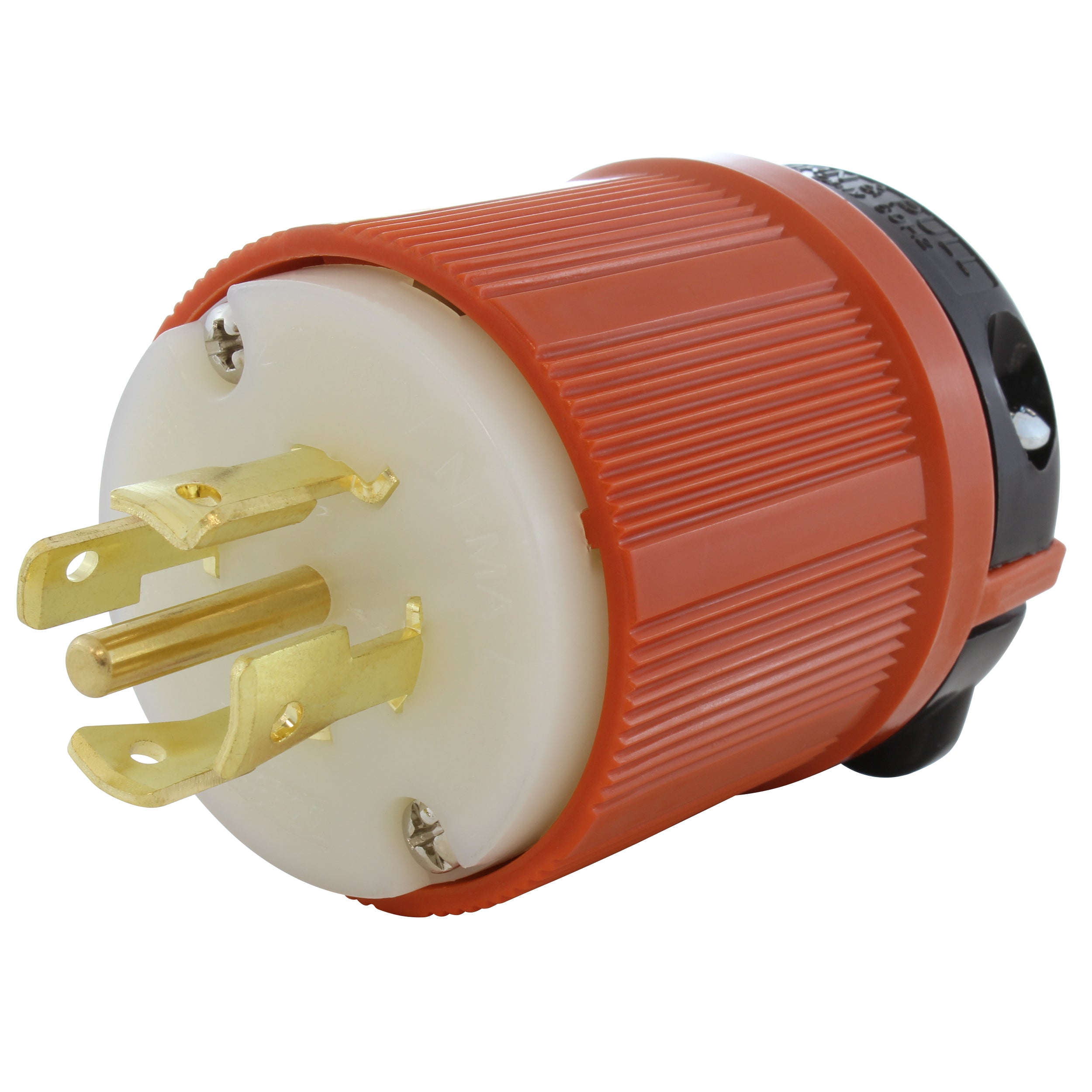 orange NEMA L22-20P 20A 3-phase Y 277/480V locking male