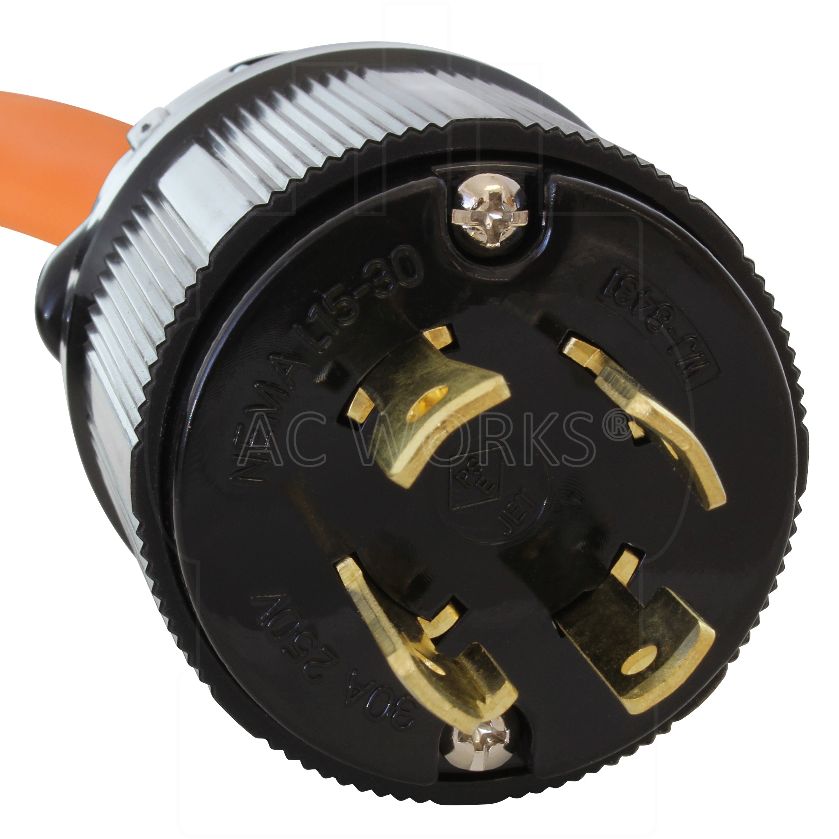 NEMA L15-30P, 4-prong Locking Male Plug