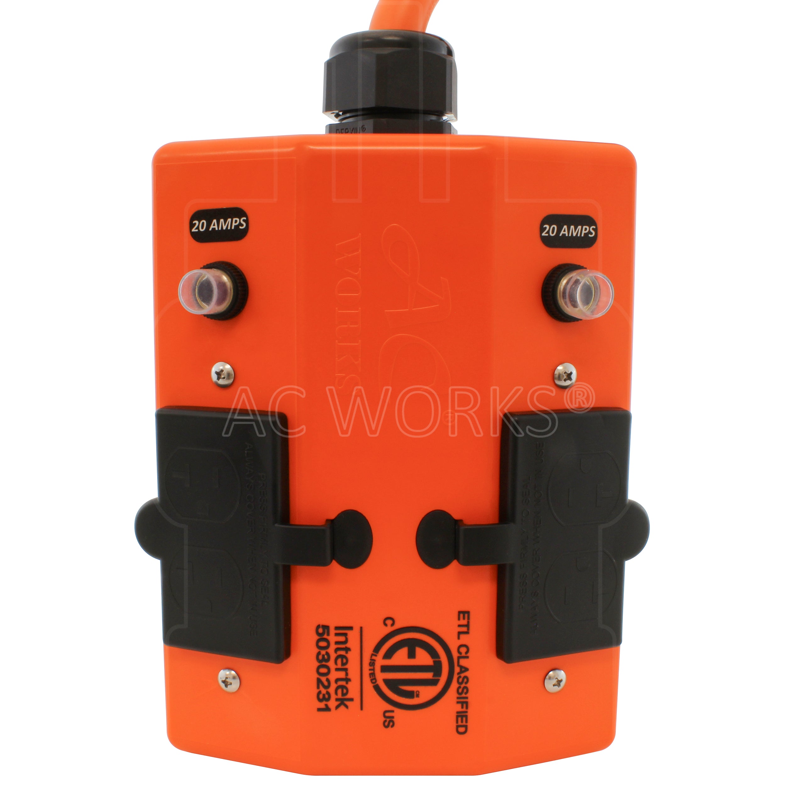 Four NEMA 5-15/20, 20 Amp, GFCI T-blade Household Connectors