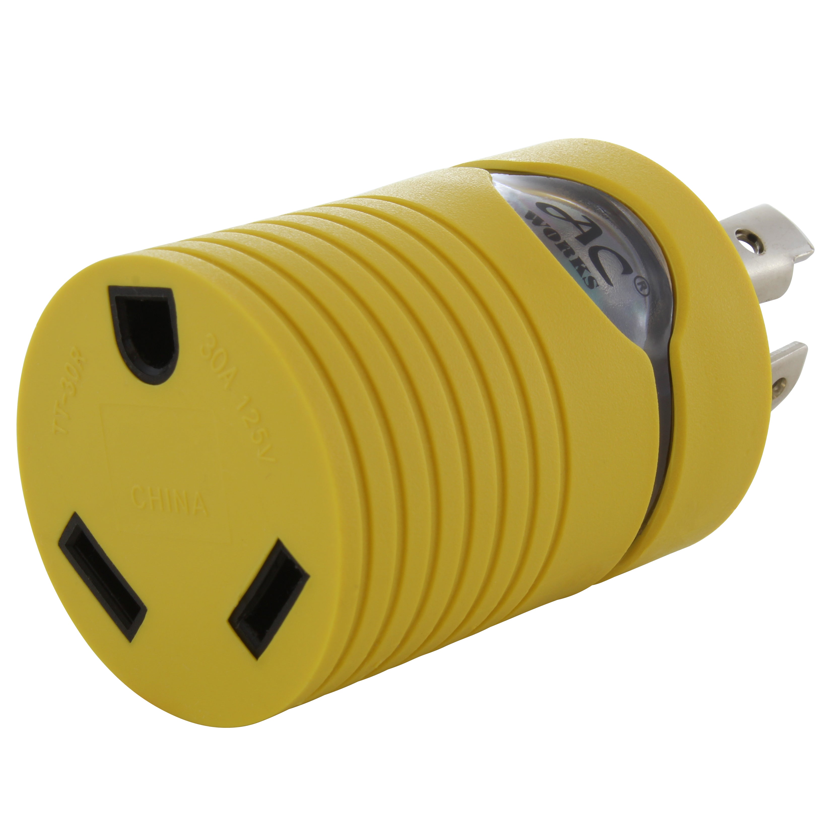 AC WORKS® RV Generator Adapter L14-30P 30A Locking Plug to RV TT