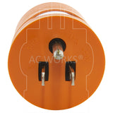 AC WORKS® [AD515L1430] Household Plug NEMA 5-15P to Generator 4 Prong L14-30R (Two hots bridged)