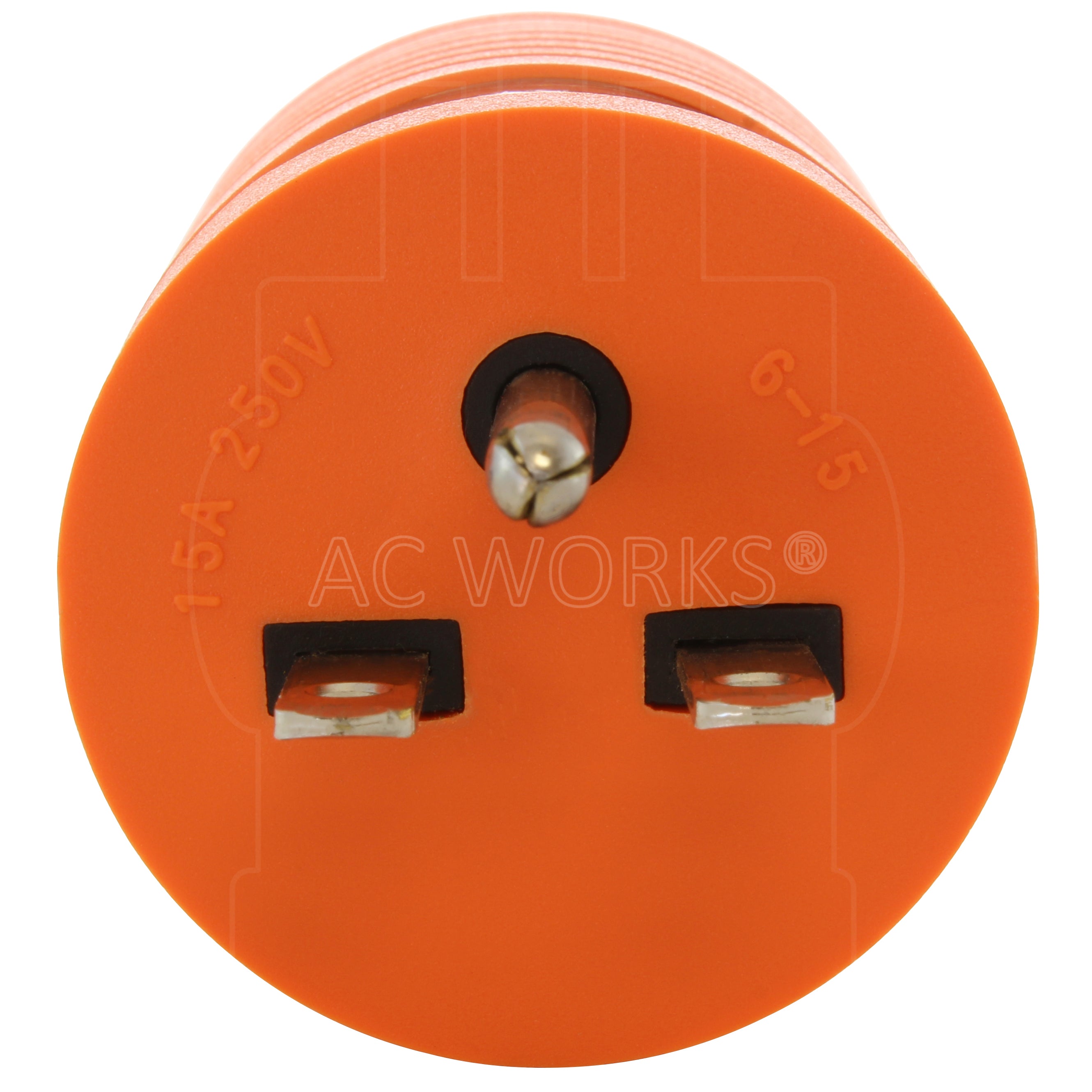 NEMA 6-15P, 615 Plug, Nickel Plated Prongs