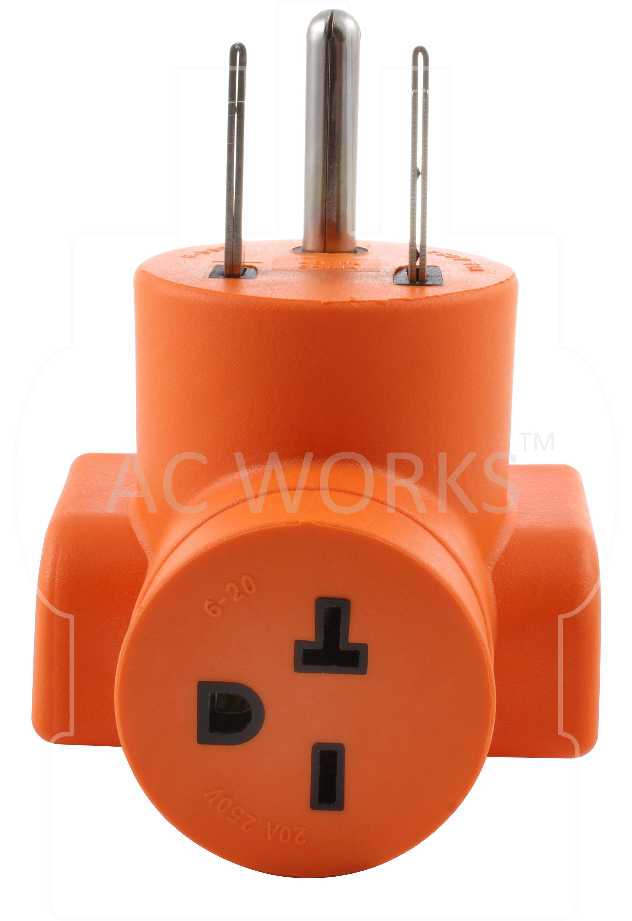 NEMA 6-20R, 620 female connector, nickel plated terminals
