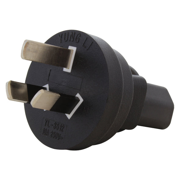 Type I Australian plug to IEC C13 connector,