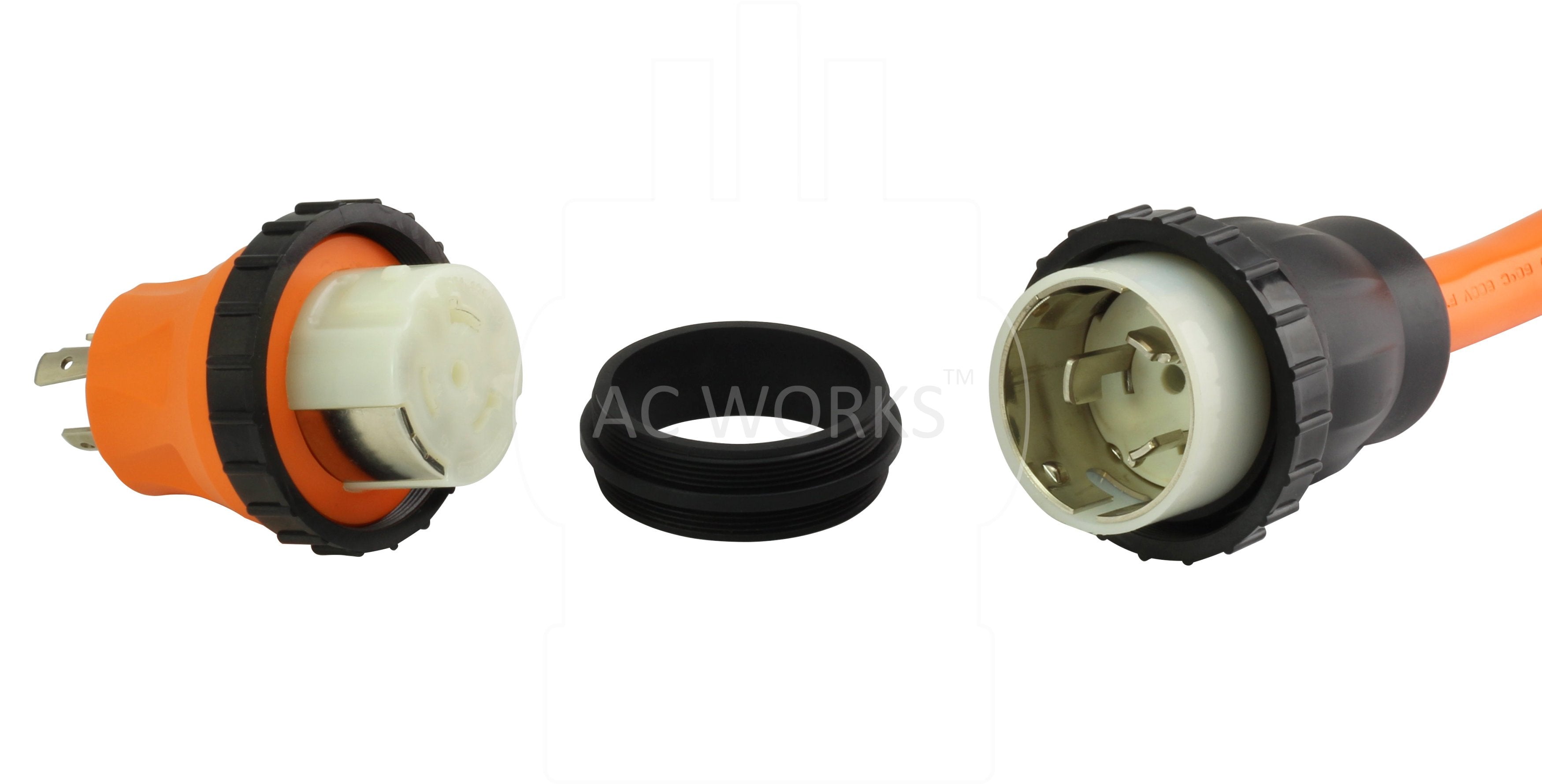 ADL1420SS2, AC Works, AC Connectors, rv power solutions, generator power solutions, marine power solutions, locking adapter