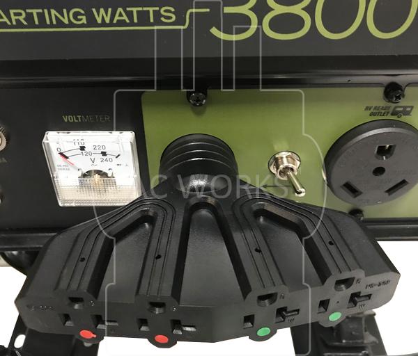 generator outlet to multiple household outlets
