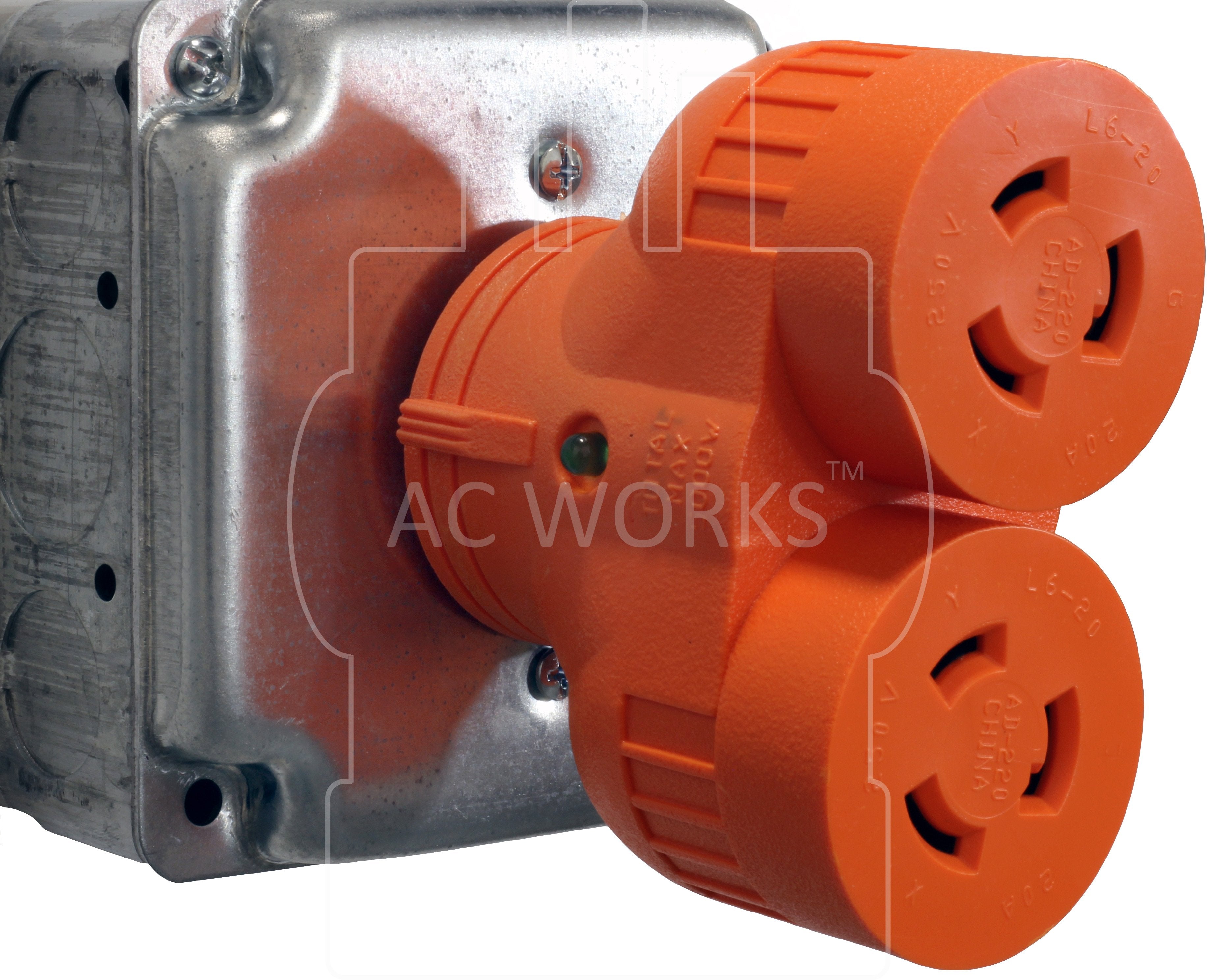 ADVL620L620, generator adapter, Duo adapter, V adapter, multi outlet, 20 amp adapter, AC Works, AC Connectors
