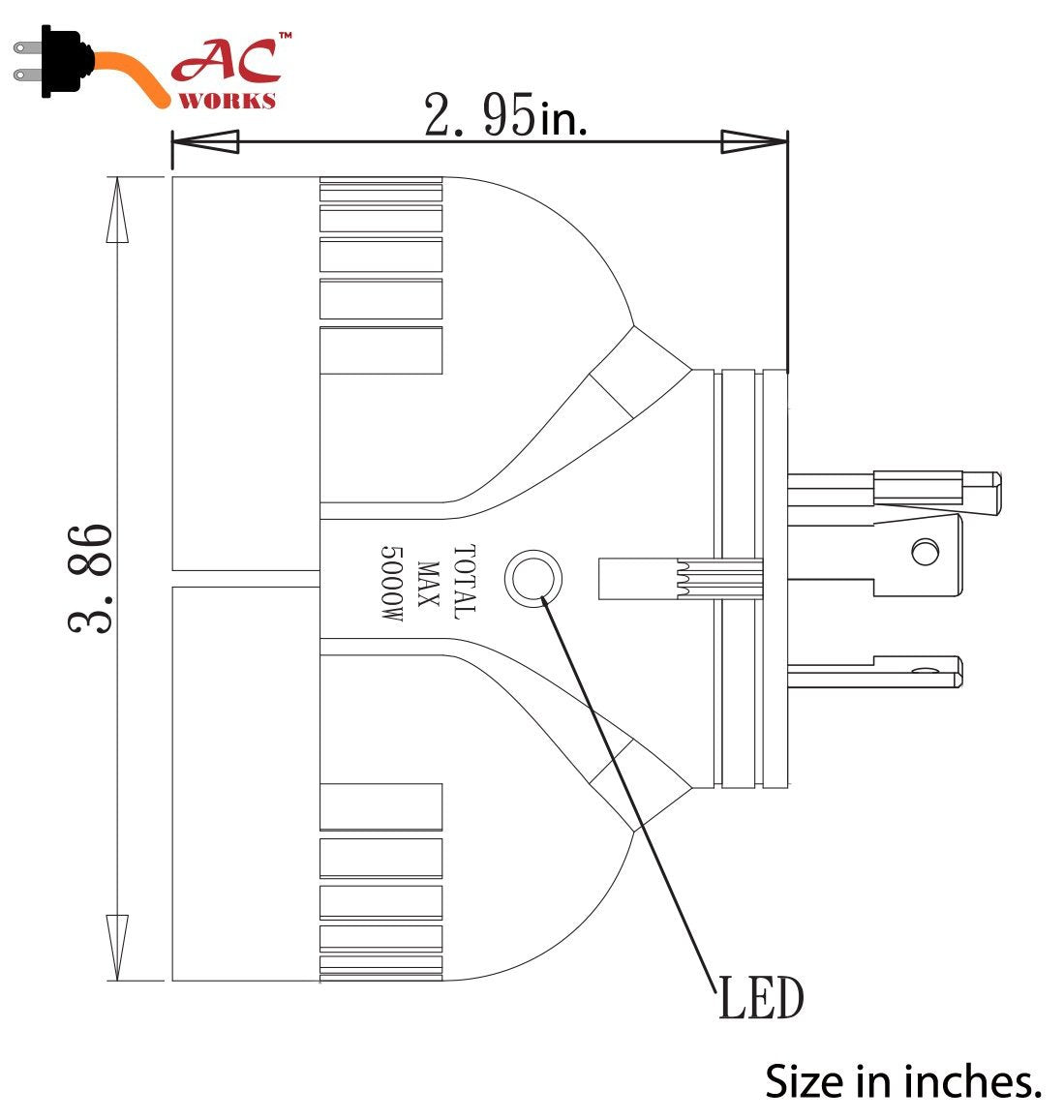 V-DUO adapter, multi outlet adapter, 1 to 2 outlet adapter, multiple outlet adapter, plug adapter, V adapter, splitter adapter