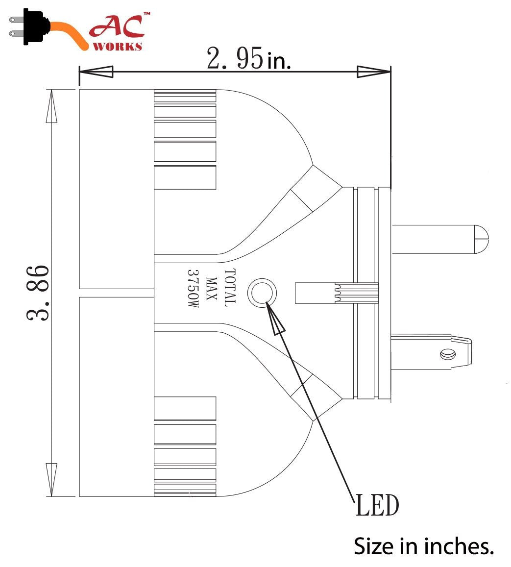 AC Works, AC Connectors, ADVTT520, Orange adapter, V-DUO adapter, V-DUO