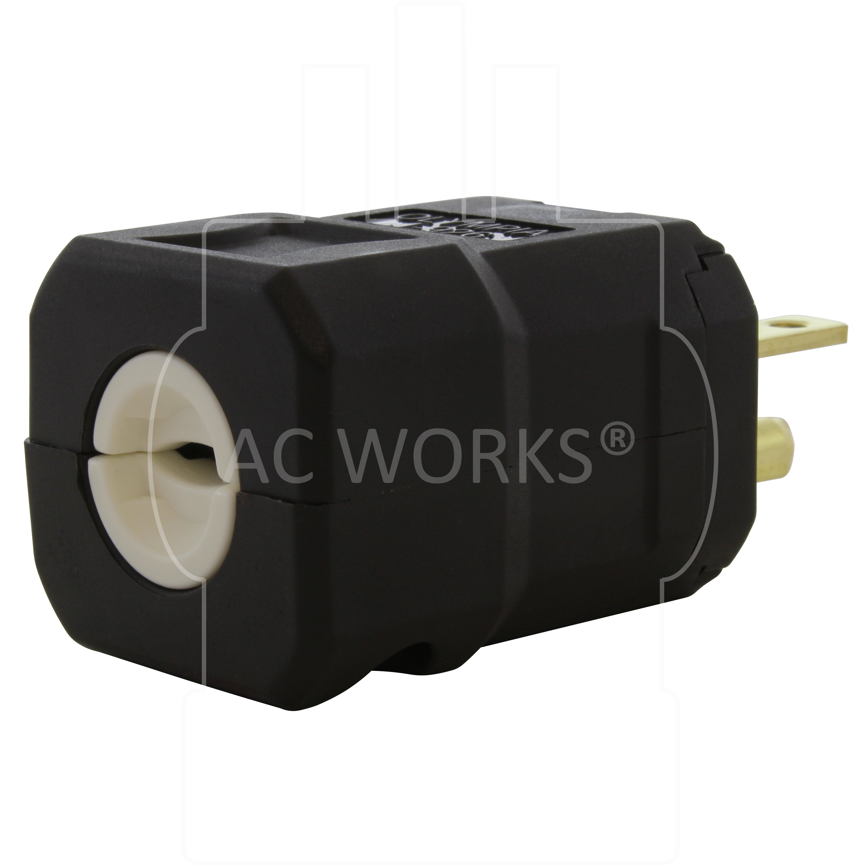 square NEMA 6-20 plug assembly
