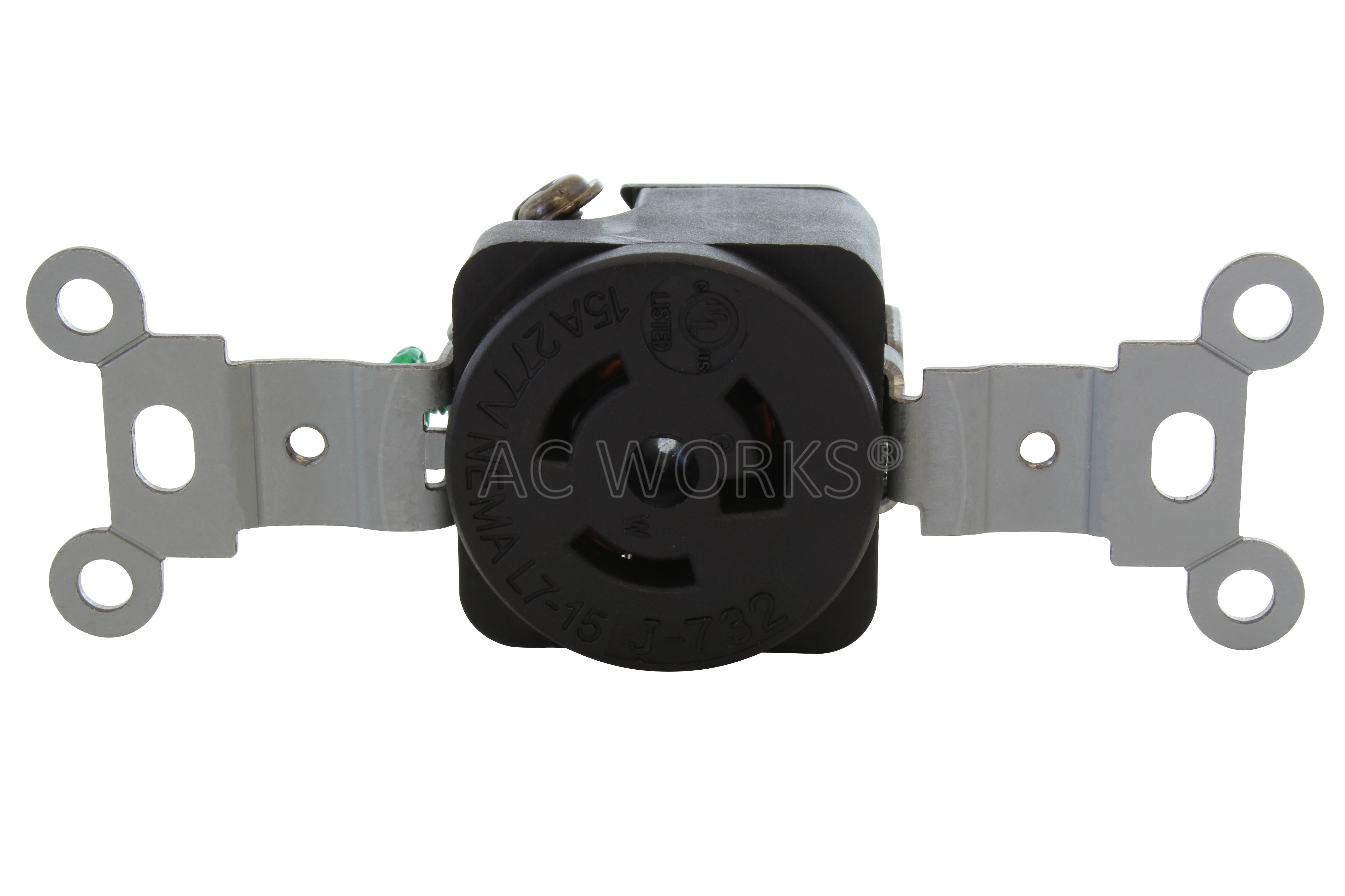 3-prong locking receptacle
