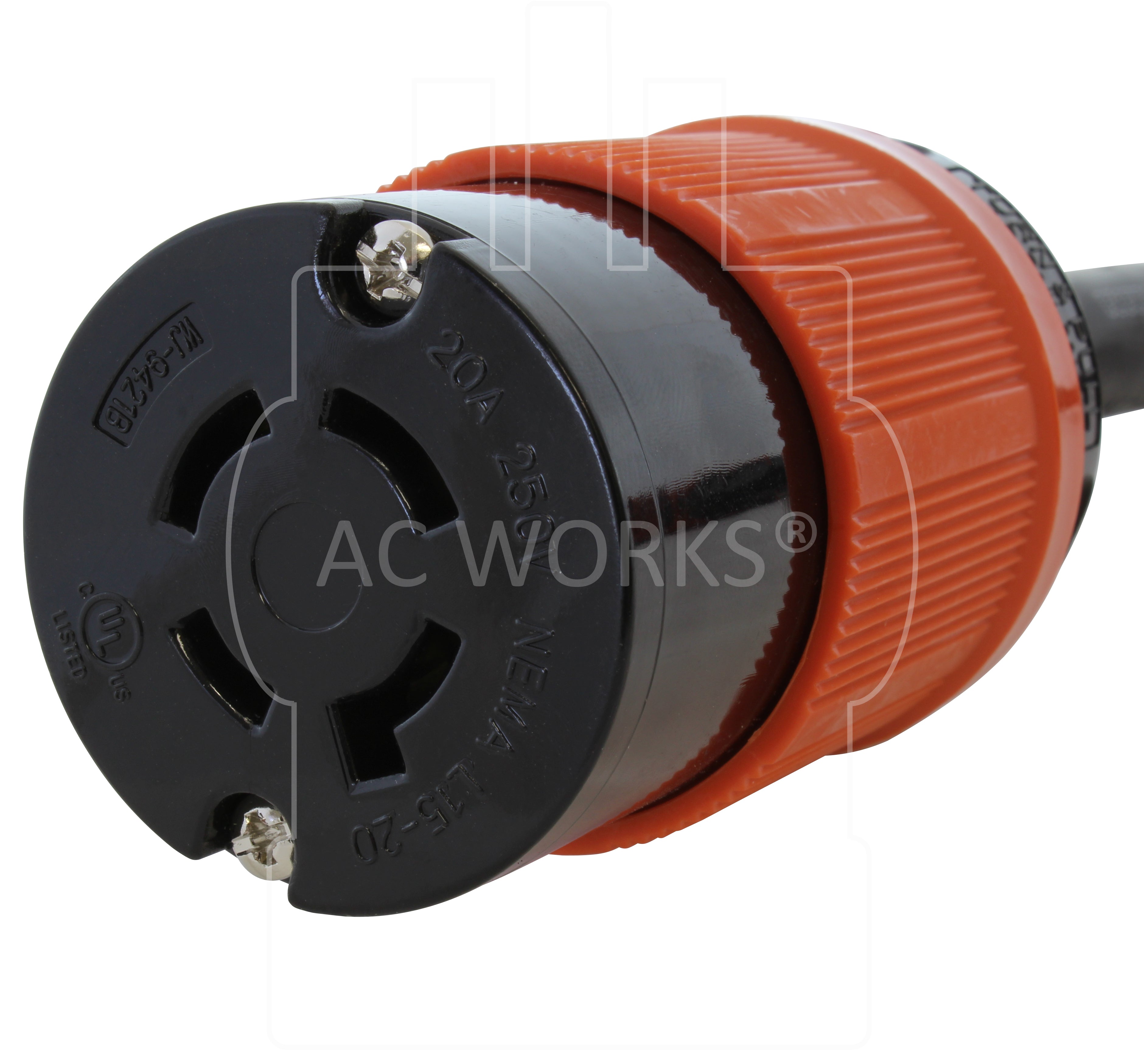 NEMA L15-20R 20A 250V 4-prong 3-phase locking connector