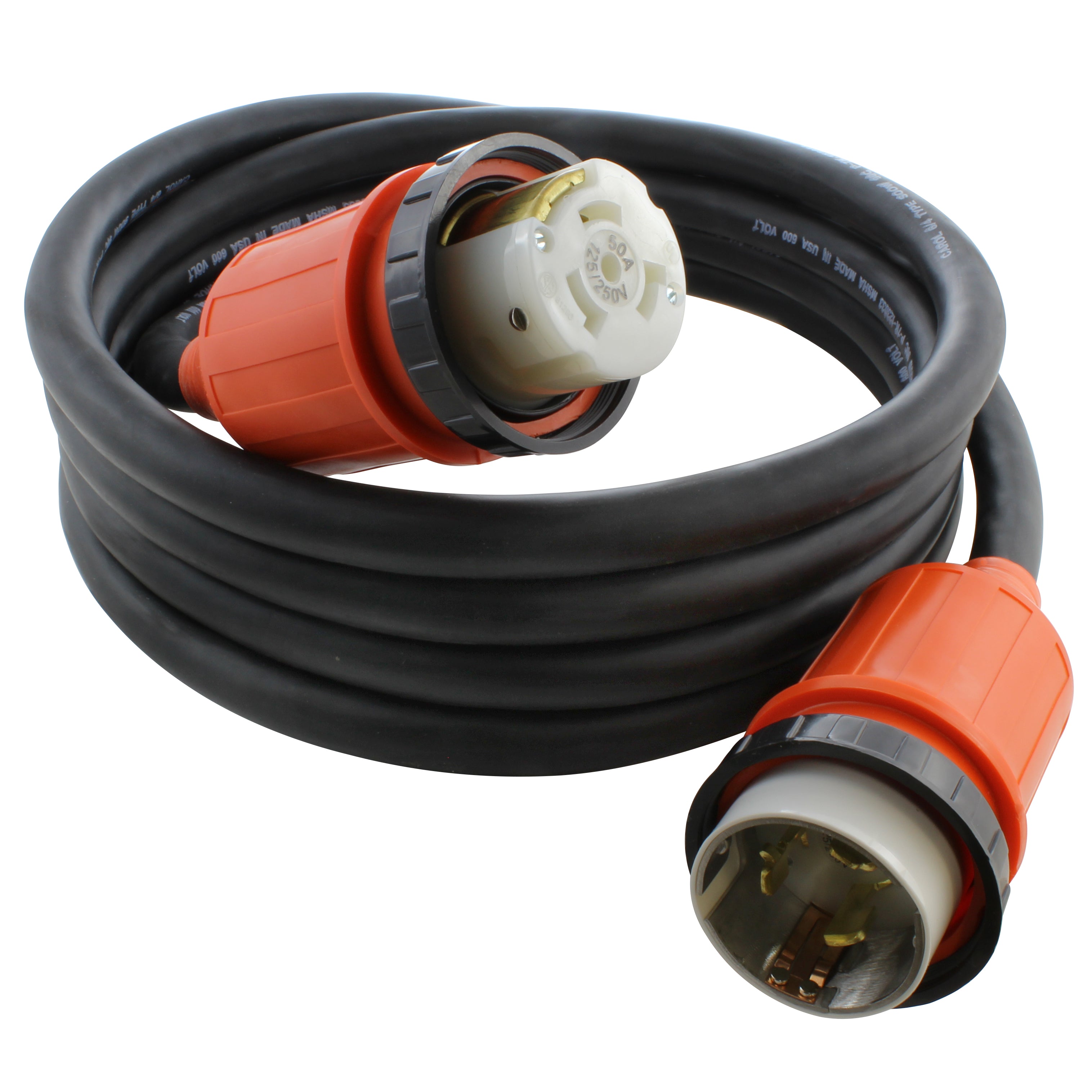 AC WORKS® [MSS2PR] 6/4 SOOW NEMA SS2-50 50A 125/250V Marine Boat