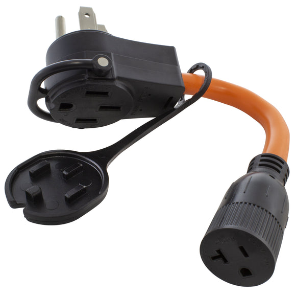 NEMA 14-50 piggy back adapter with household connector
