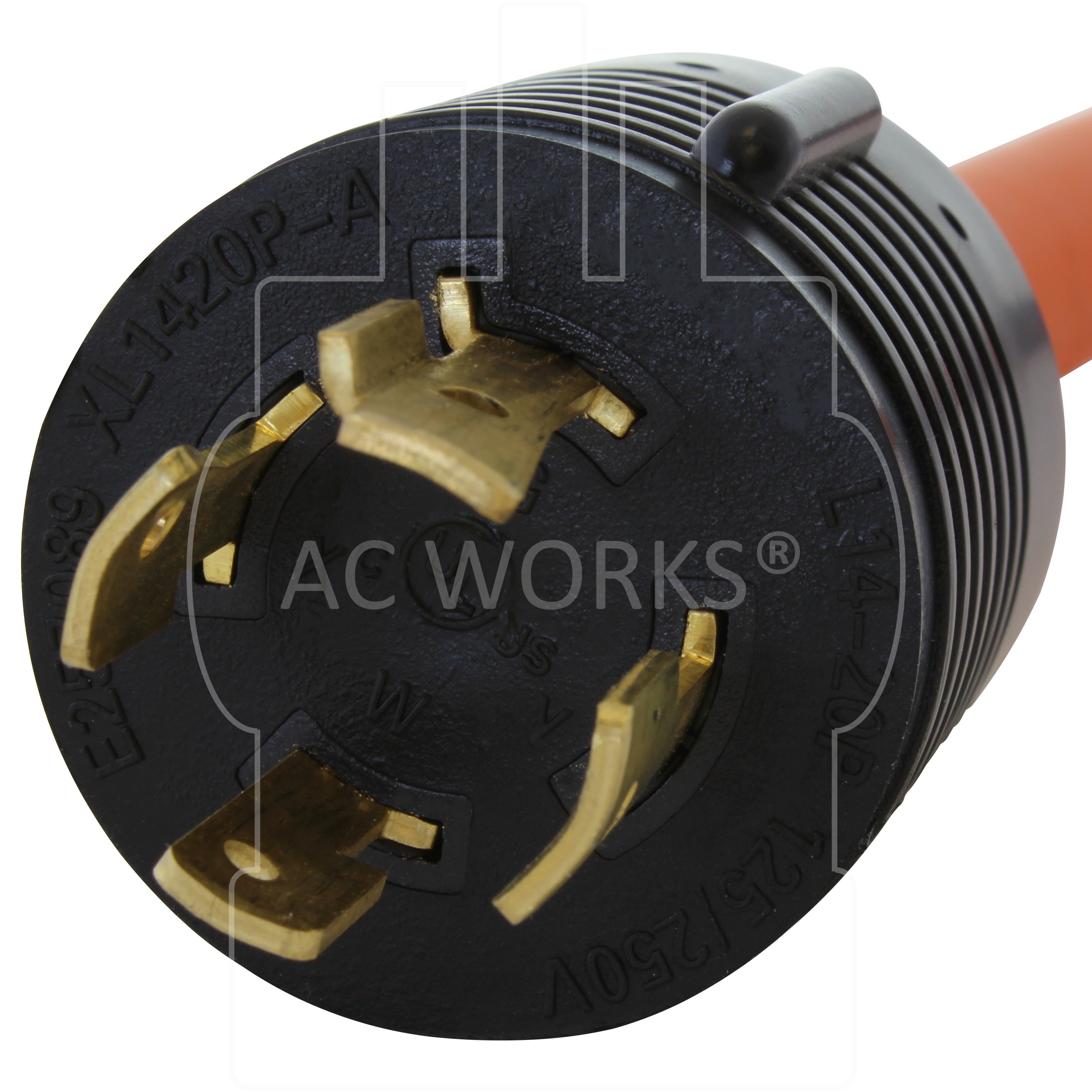 20A NEMA L14-20 125/250V 4-prong generator plug