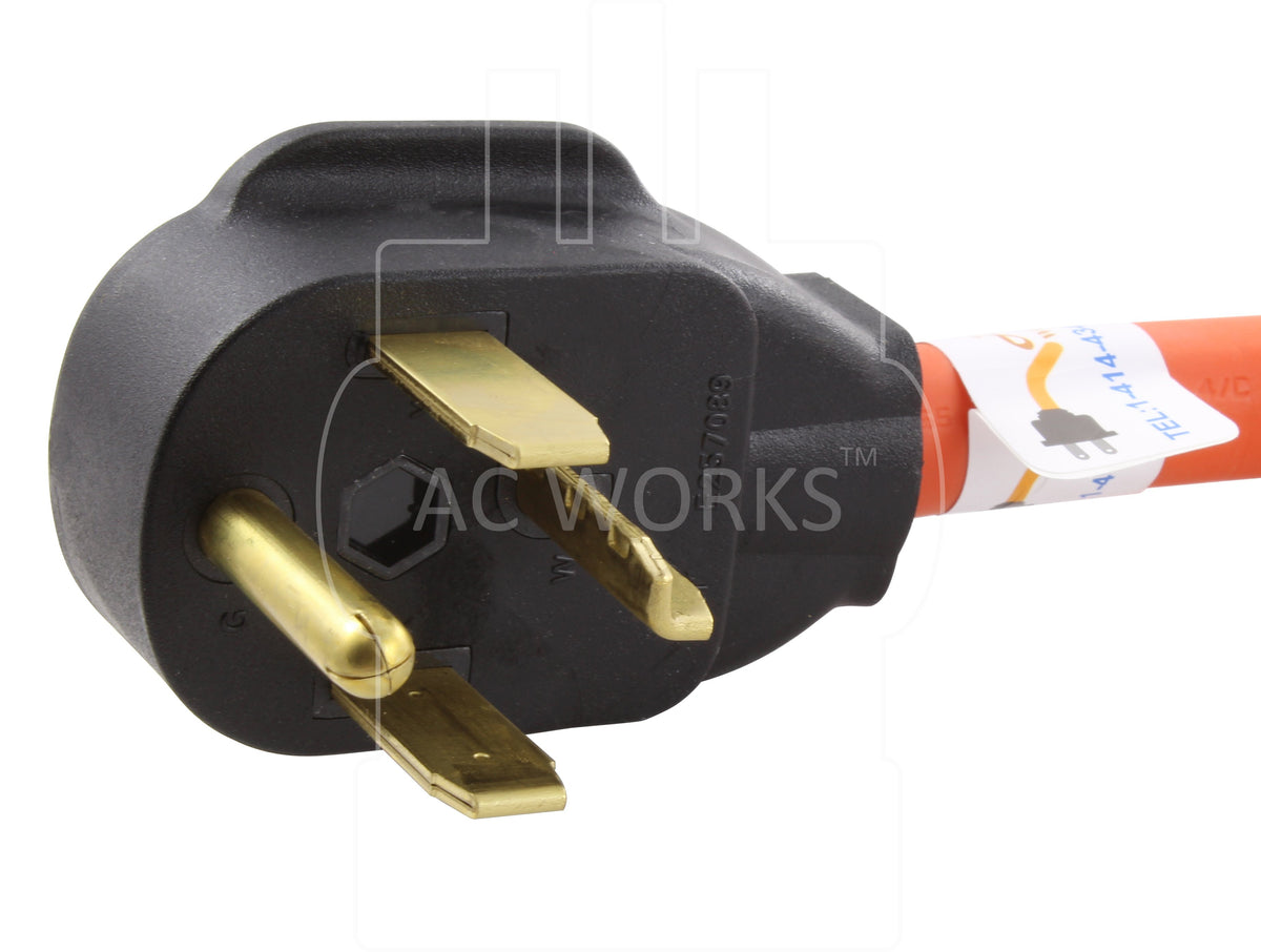 AC WORKS® STW 10/4 NEMA 14-30P 30A 4-Prong Dryer Plug to L14-30R