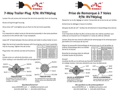 AC WORKS® [RV7WPLUG] 7-Way Trailer Replacement Plug