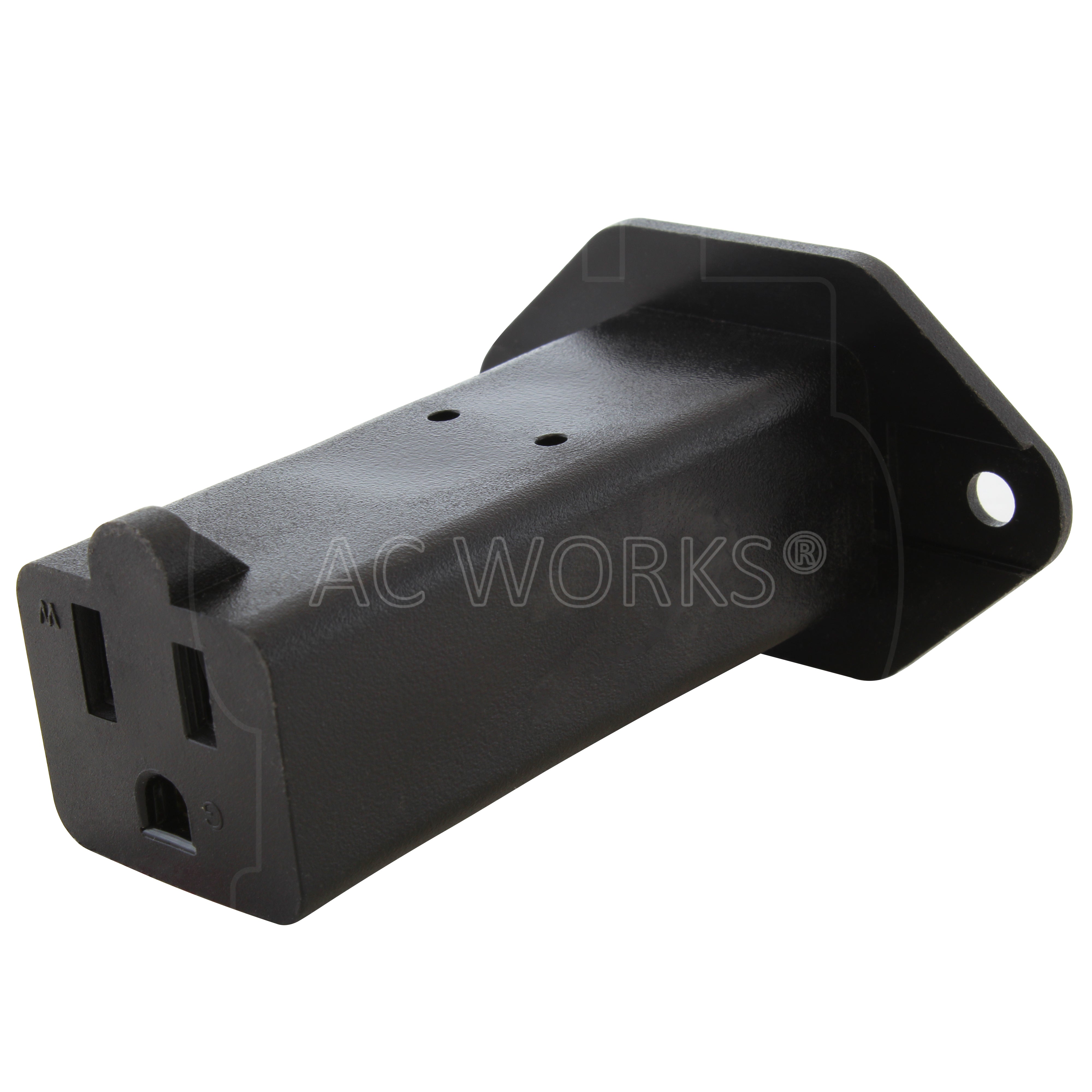 AC WORKS® IEC C14/ SHEET E with Mounting Holes to Household NEMA 5
