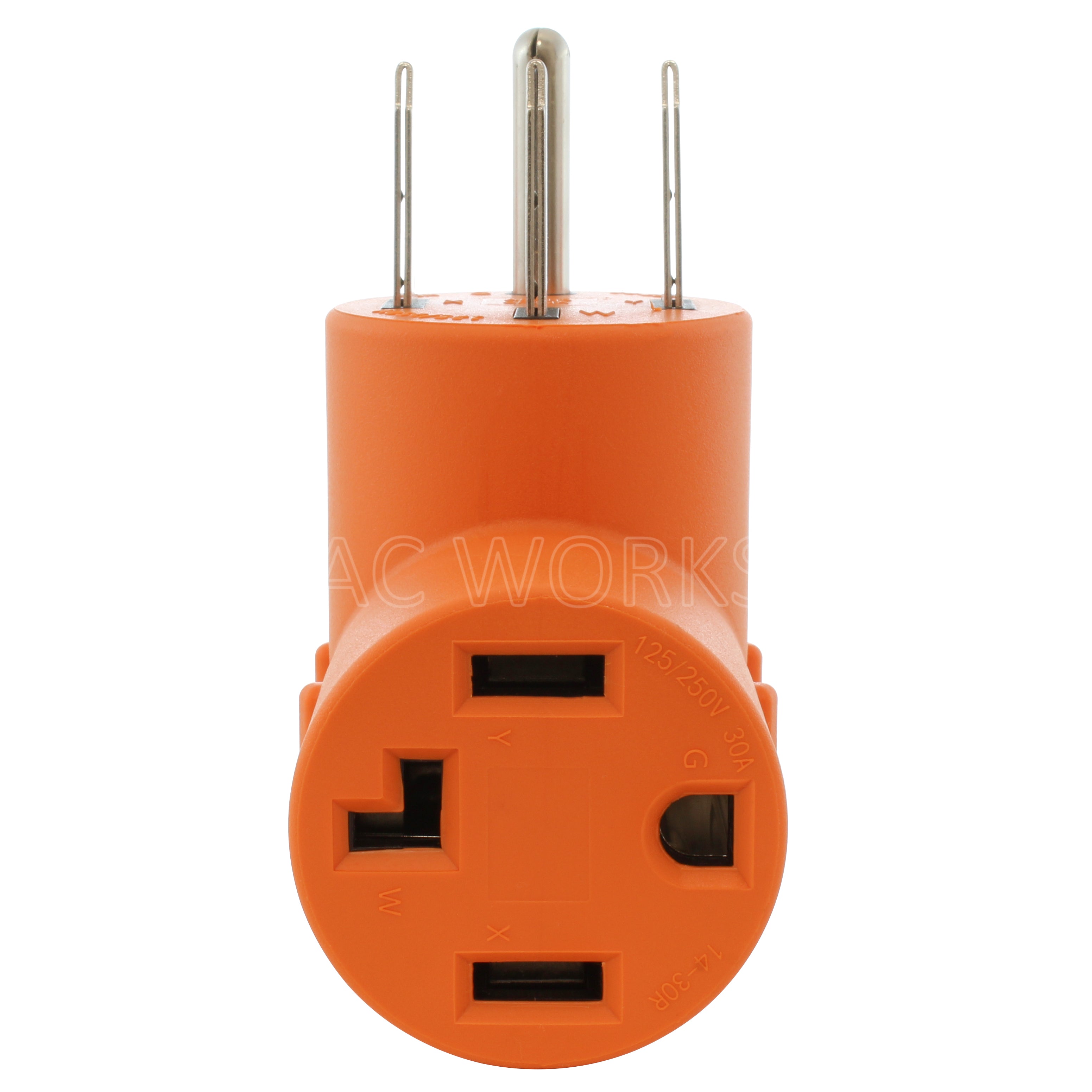 AC WORKS® [AD14501430] 14-50P 50 Amp 4-Prong Plug to 14-30R 4-Prong Dryer Outlet