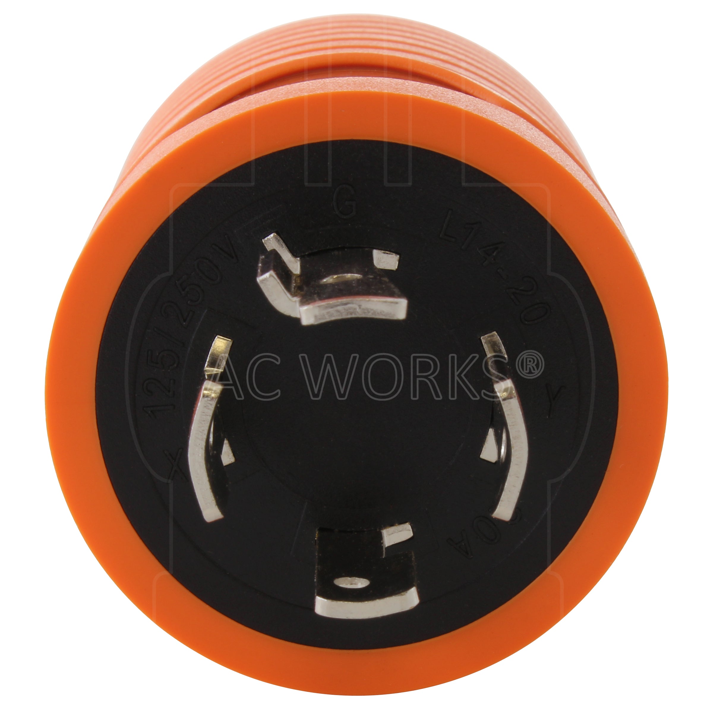 AC WORKS® [ADL1420520] L14-20P 20A 125/250Volt 4-Prong Male Plug to 5-15/20R 15/20A Female Connector