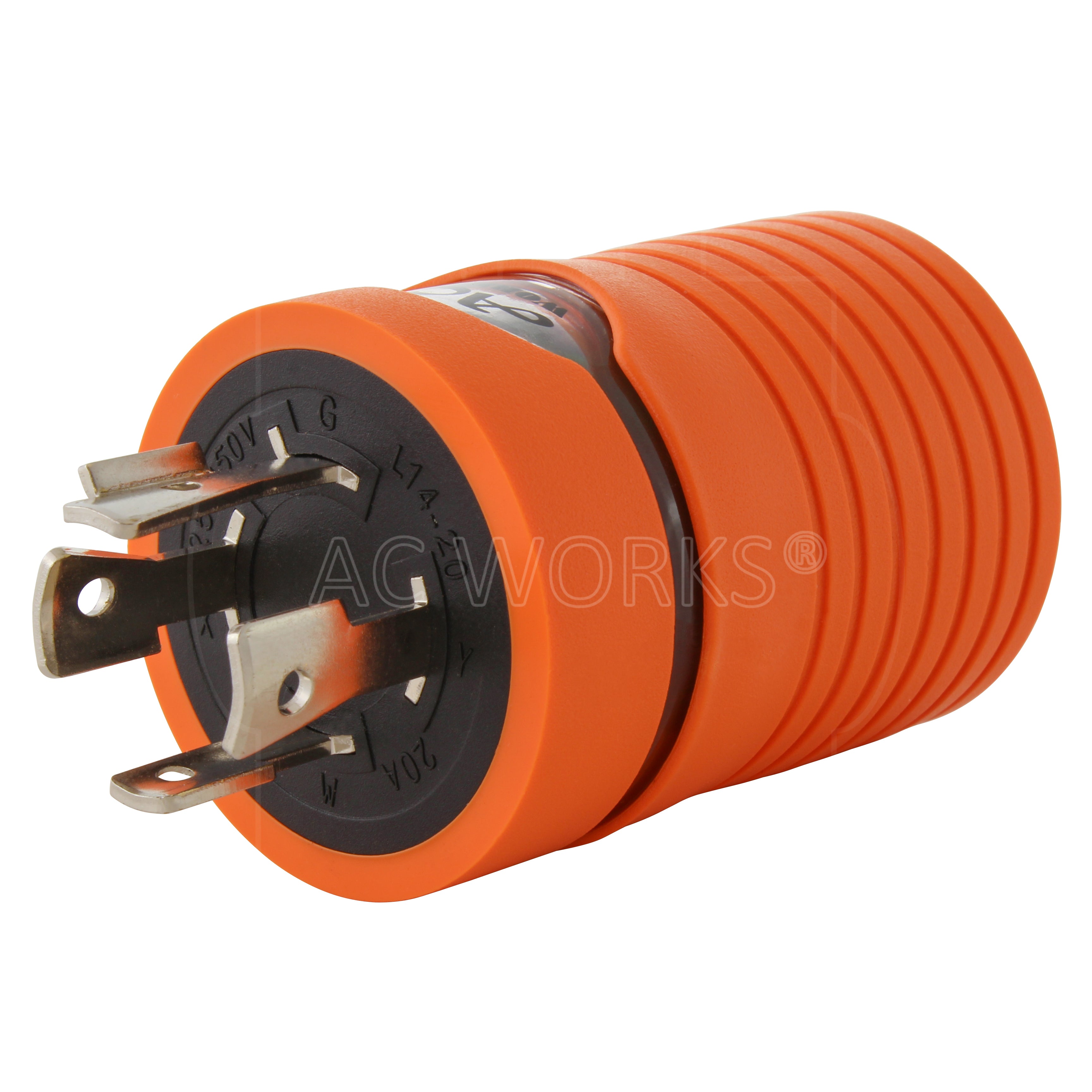 AC WORKS® [ADL1420520] L14-20P 20A 125/250Volt 4-Prong Male Plug to 5-15/20R 15/20A Female Connector