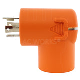 AC WORKS® [ADL14301430] L14-30P 4-Prong 30A Generator Locking Plug - 4-Prong 30A 14-30R Dryer Outlet