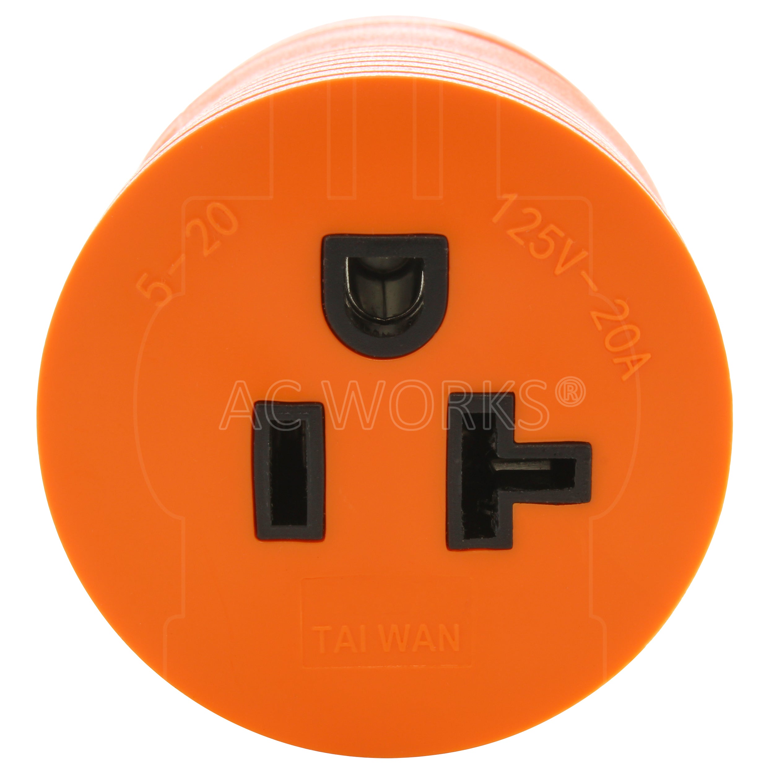 AC WORKS® Brand L5-20P 20 Amp 125 Volt Male Plug To 5-15/20R 15/20