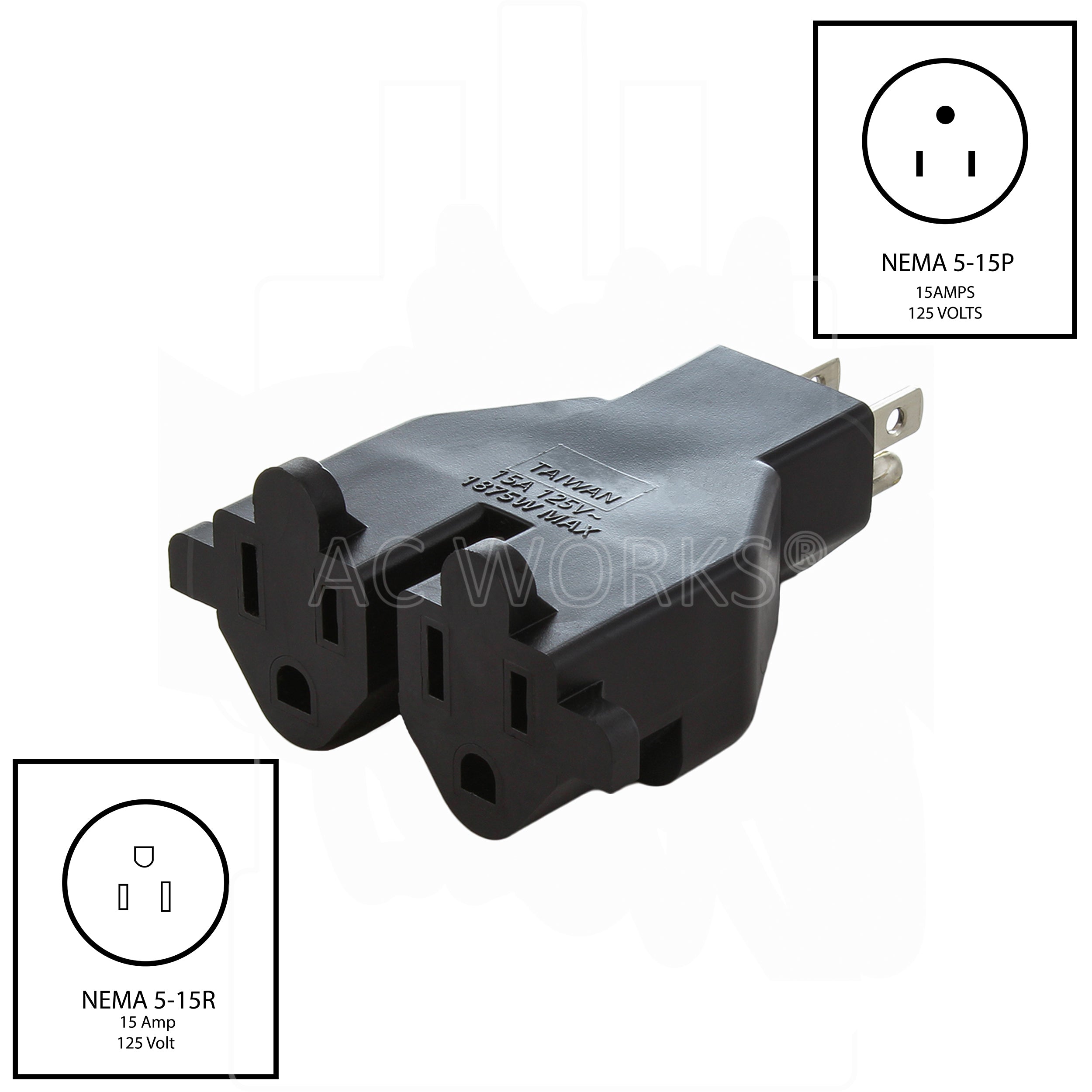 3-Prong Outlet Adaptor with NEMA