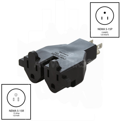 3-Prong Outlet Adaptor with NEMA