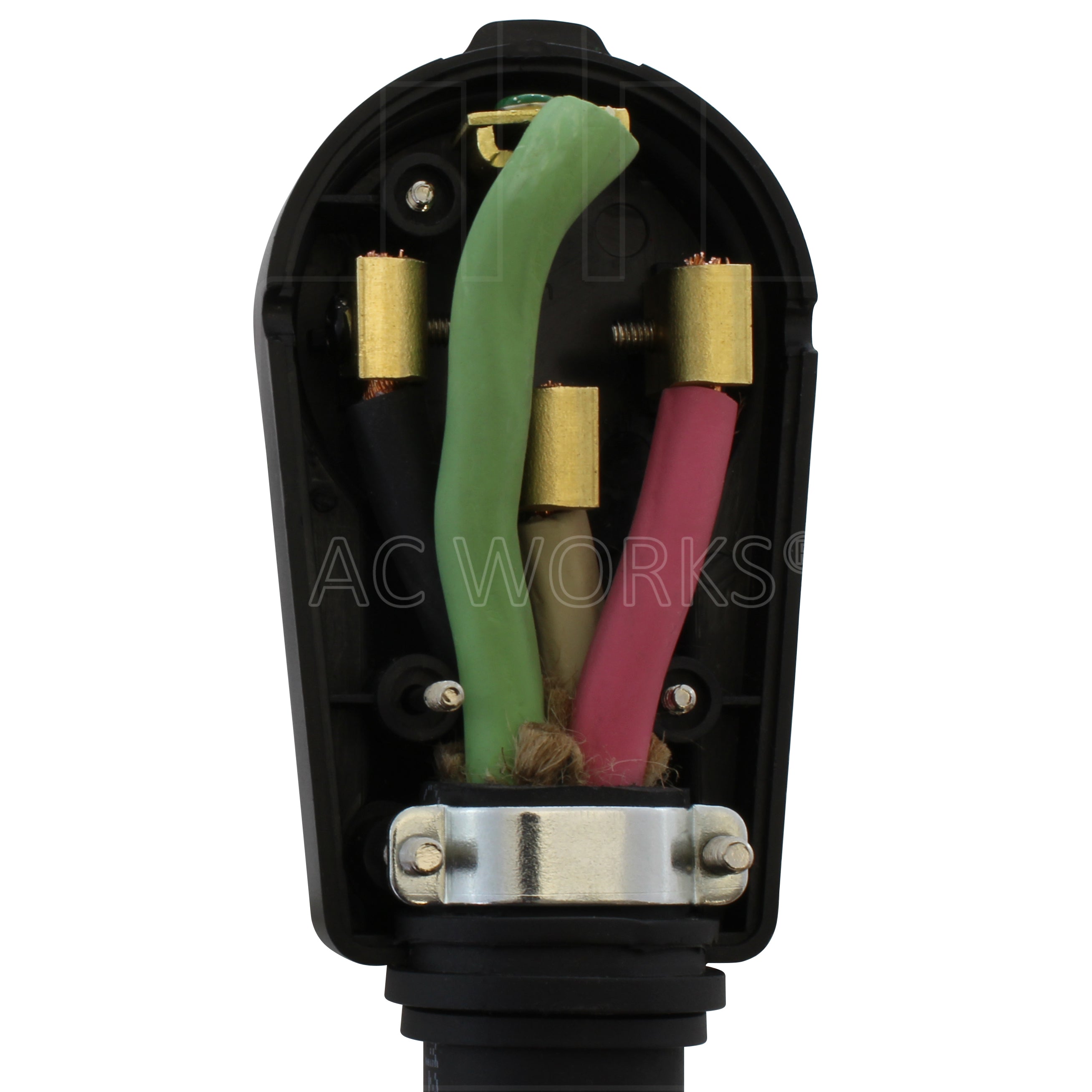 AC WORKS® [AS1450P] 50 Amp NEMA 14-50P DIY Assembly Plug