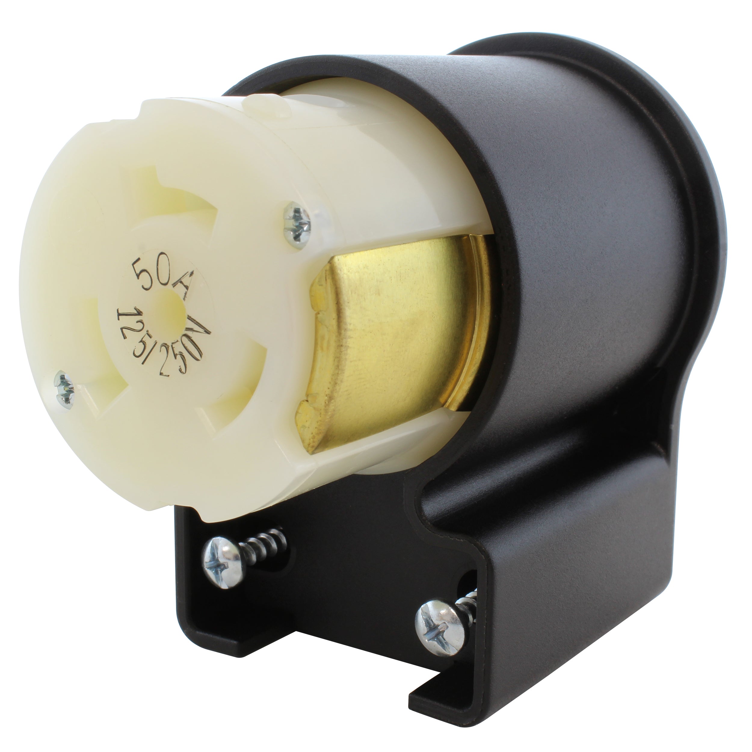 NEMA SS2-50R, Locking Female Connector with Right Angle Configuration