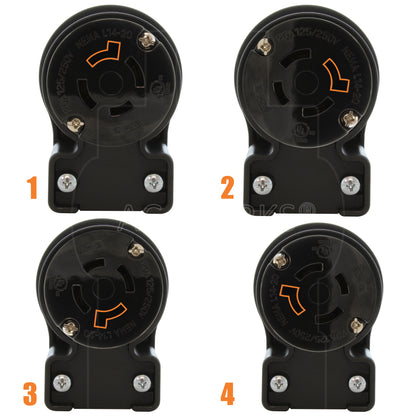 4 different angle positions for connector
