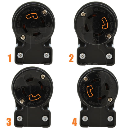 4 different angle positions for connector