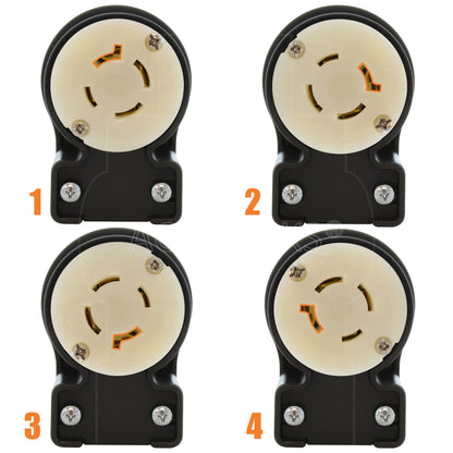 4 different angle positions for connector