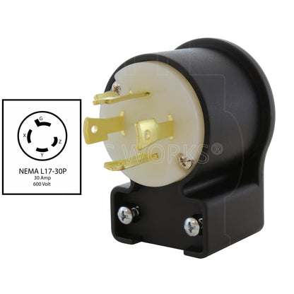 NEMA L17-30 30A 600V male plug