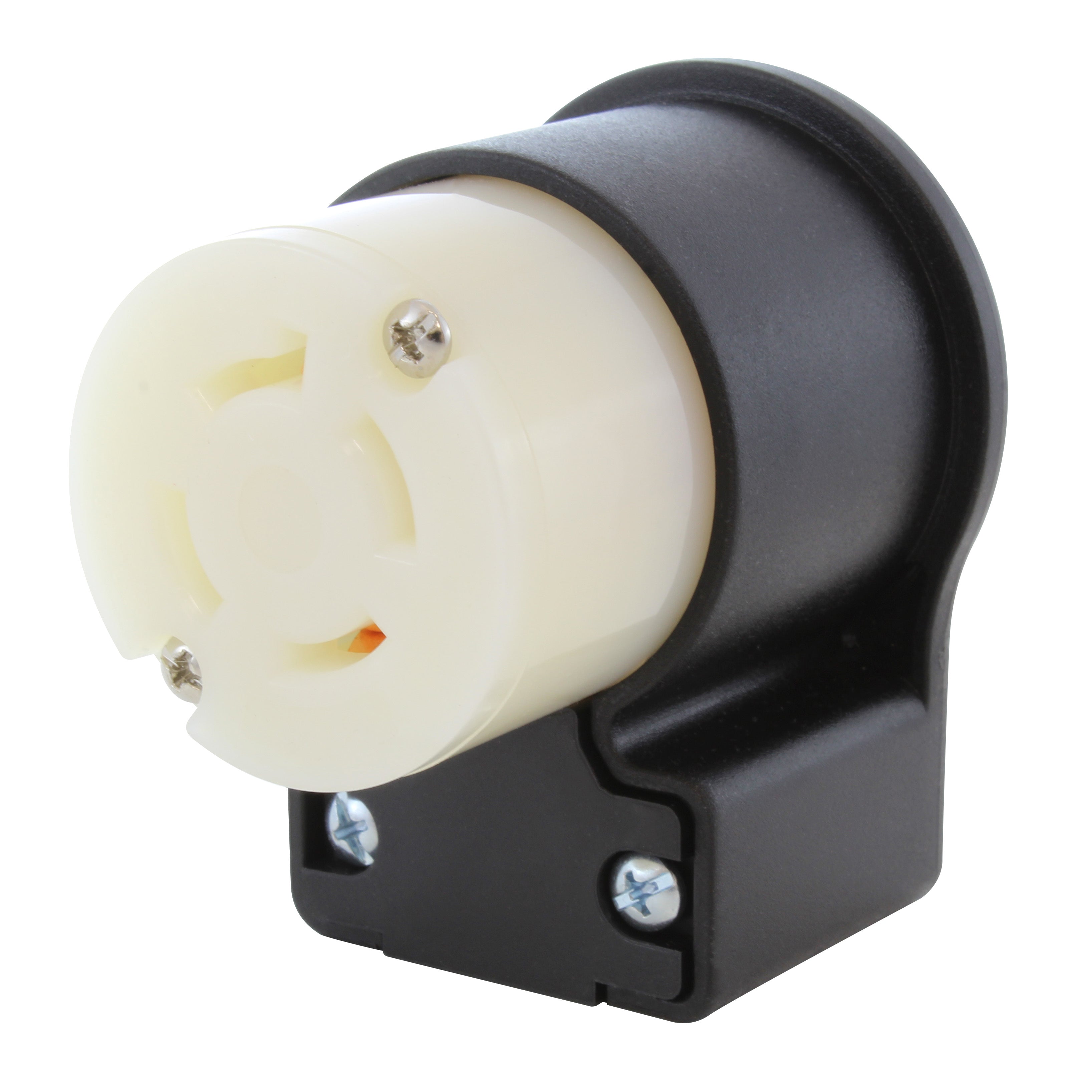 AC WORKS® [ASEL1730R] NEMA L17-30R 30A 3-Phase 600V Elbow 4-Prong Locking Female Connector with cULus Approval