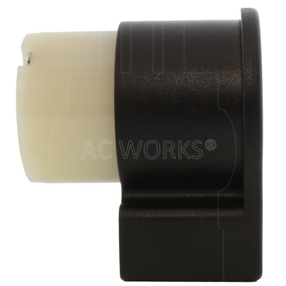AC WORKS® [ASEL1730R] NEMA L17-30R 30A 3-Phase 600V Elbow 4-Prong Locking Female Connector with cULus Approval