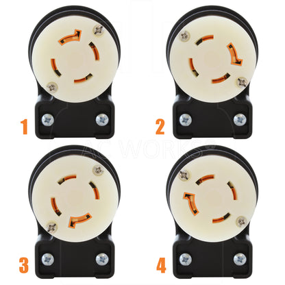 4 different angle positions for connector