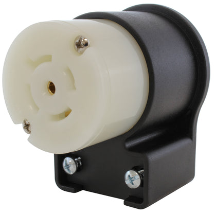 AC WORKS® [ASEL2220R] NEMA L22-20R 20A 3-Phase Y 277/480V Elbow 5-Prong Locking Female Connector with UL, C-UL Approval
