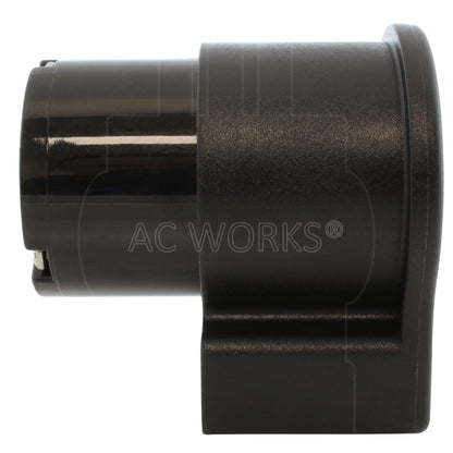 AC WORKS® [ASEL520R] NEMA L5-20R 20A 125V 3-Prong Elbow Locking Female Connector With UL, C-UL Approval