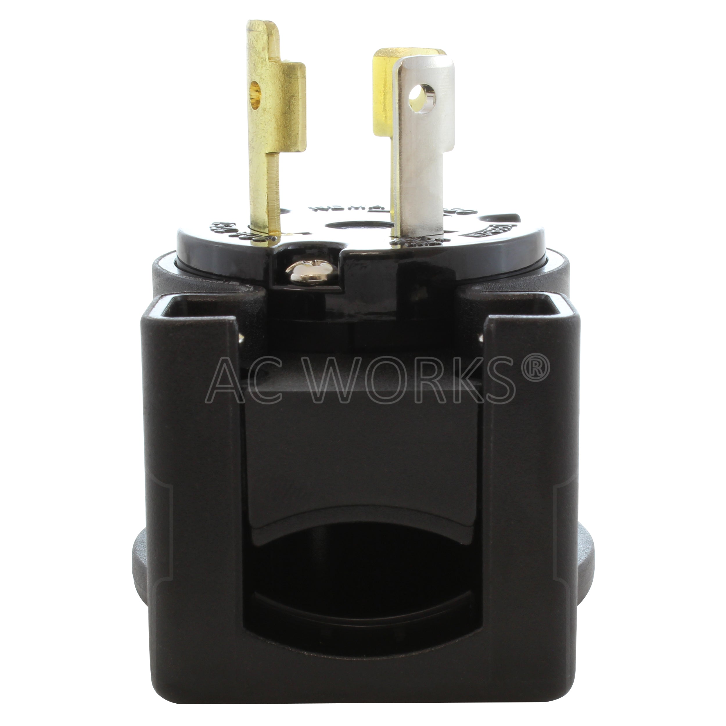 AC WORKS® [ASEL530P] NEMA L5-30P 30A 125V 3-Prong Elbow Locking Male Plug With UL, C-UL Approval