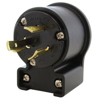 AC WORKS® [ASEL620P] NEMA L6-20P 20A 250V 3-Prong Elbow Locking Male Plug With UL, C-UL Approval