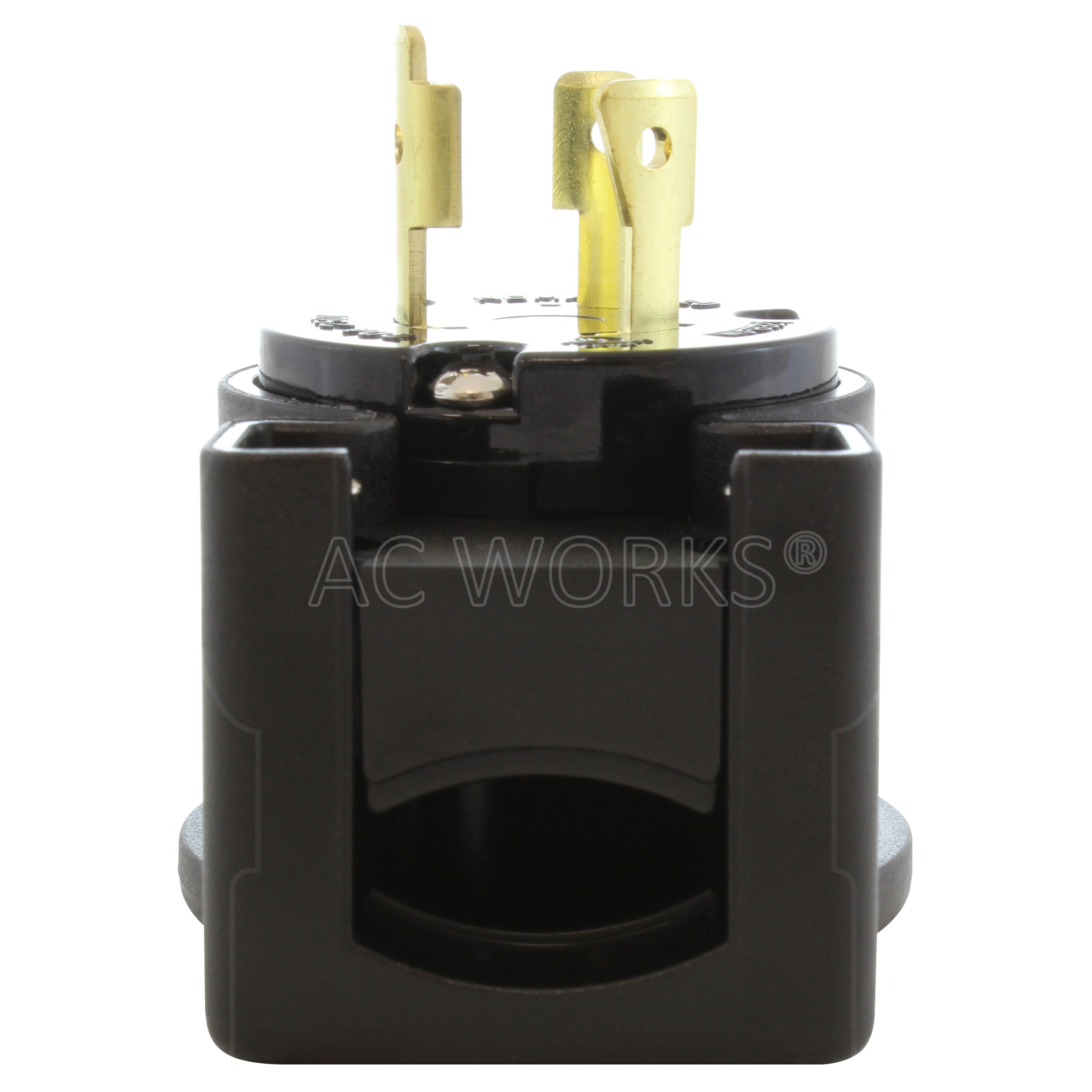 AC WORKS® [ASEL620P] NEMA L6-20P 20A 250V 3-Prong Elbow Locking Male Plug With UL, C-UL Approval