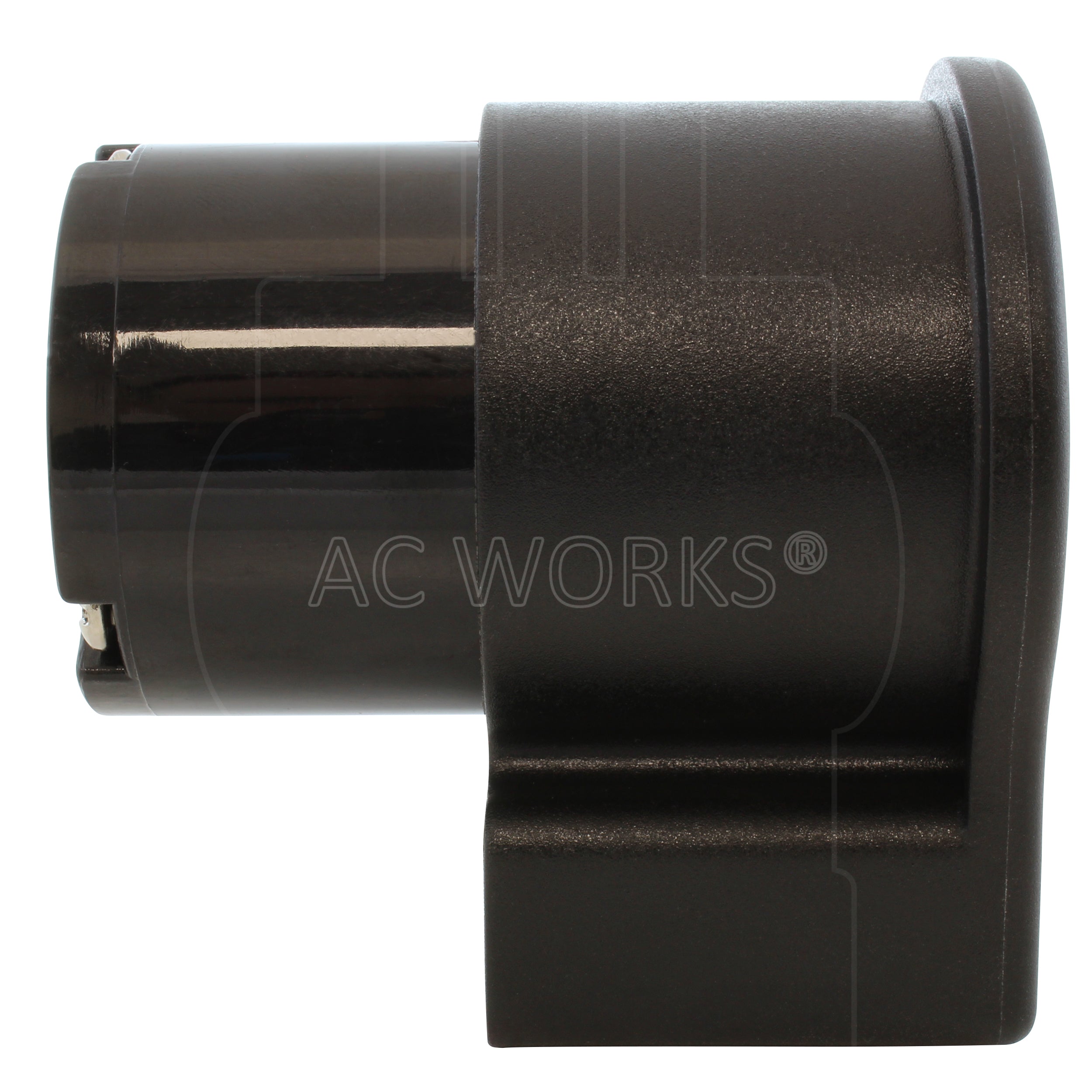 AC WORKS® [ASEL620R] NEMA L6-20R 20A 250V 3-Prong Elbow Locking Female Connector With UL, C-UL Approval