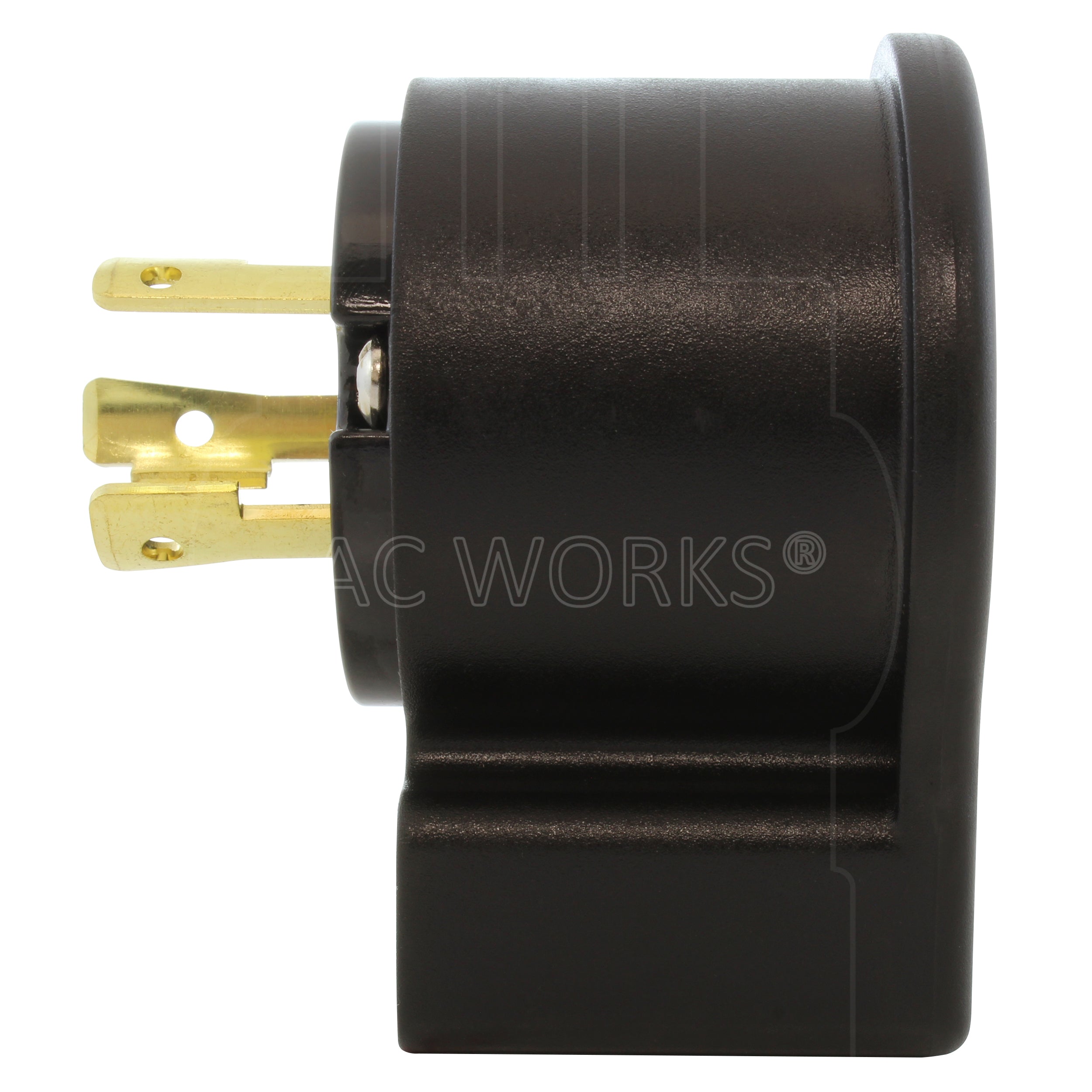 AC WORKS® [ASEL630P] NEMA L6-30P 30A 250V 3-Prong Elbow Locking Male Plug With UL, C-UL Approval