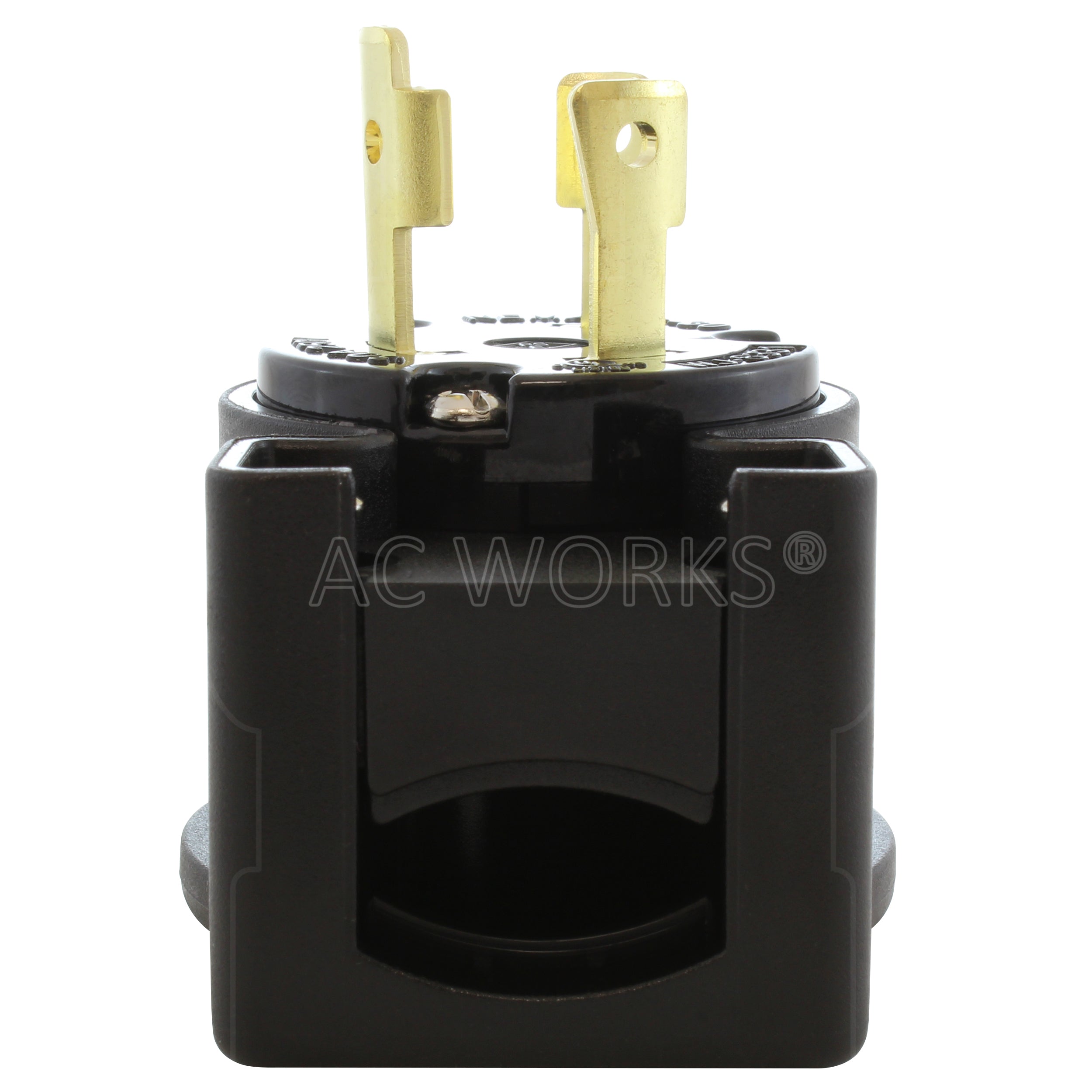 AC WORKS® [ASEL630P] NEMA L6-30P 30A 250V 3-Prong Elbow Locking Male Plug With UL, C-UL Approval