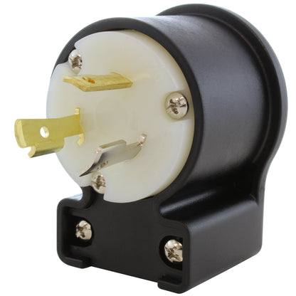 AC WORKS® [ASEL720P] NEMA L7-20P 20A 277V 3-Prong Elbow Locking Male Plug With UL, C-UL Approval