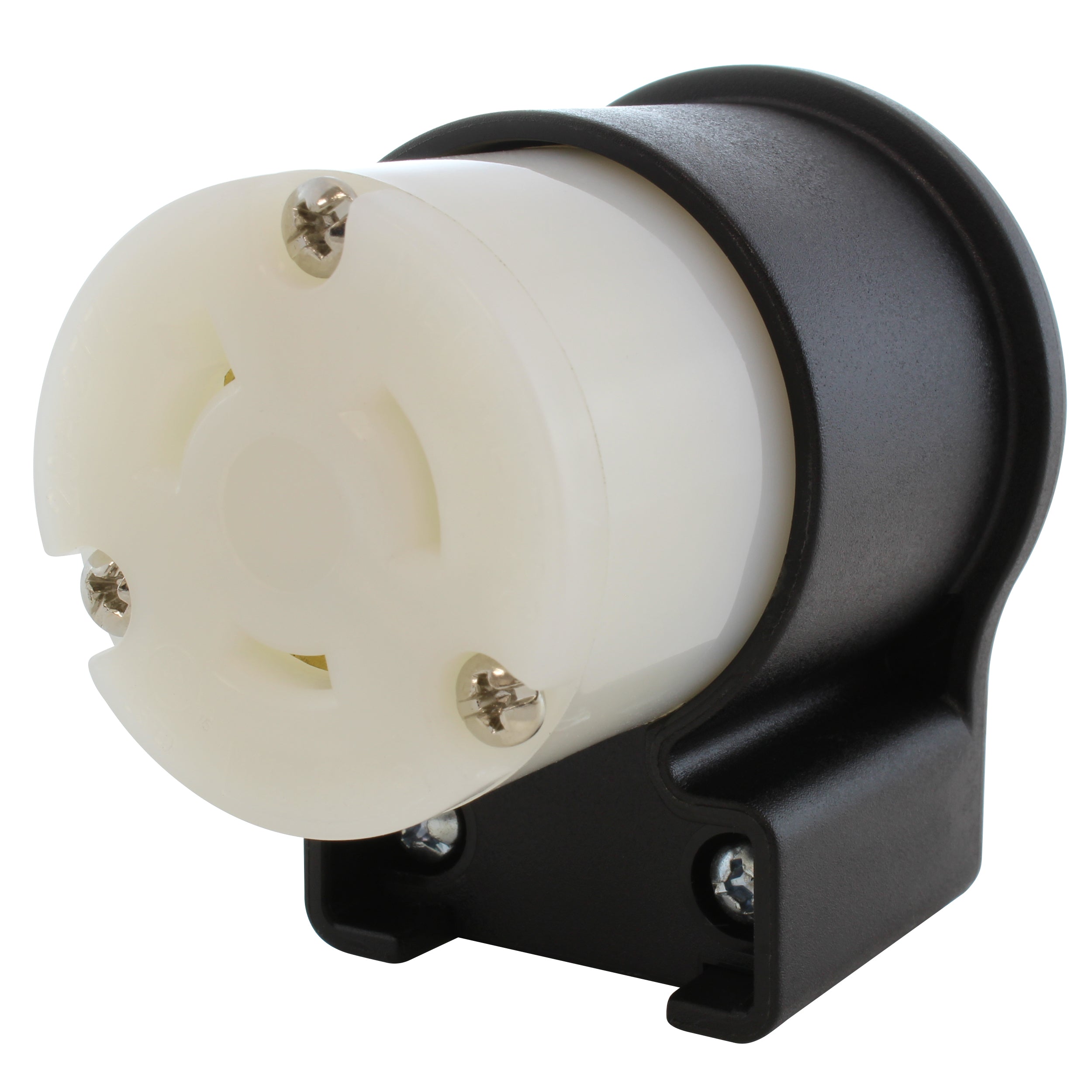 AC WORKS® [ASEL720R] NEMA L7-20R 20A 277V 3-Prong Elbow Locking Female Connector With UL, C-UL Approval